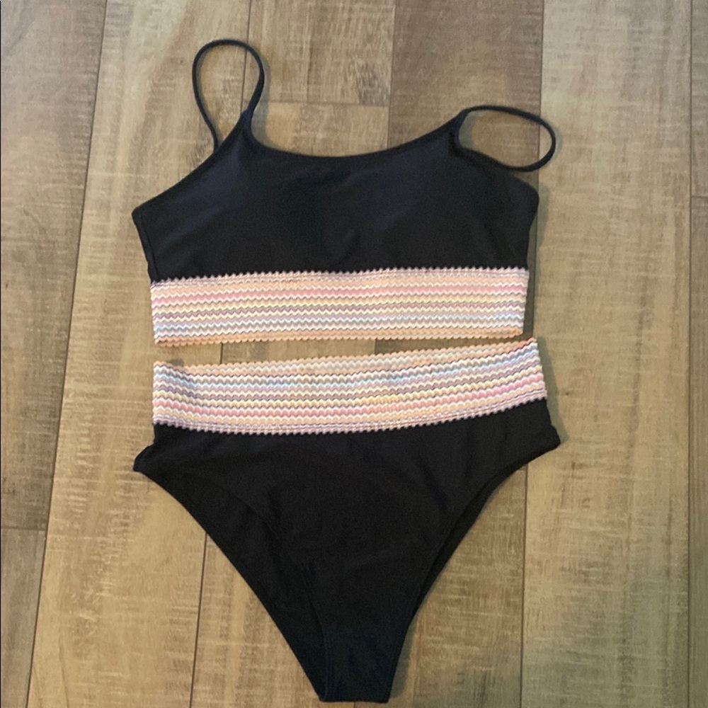Stylish Black and Pink Kids One Piece